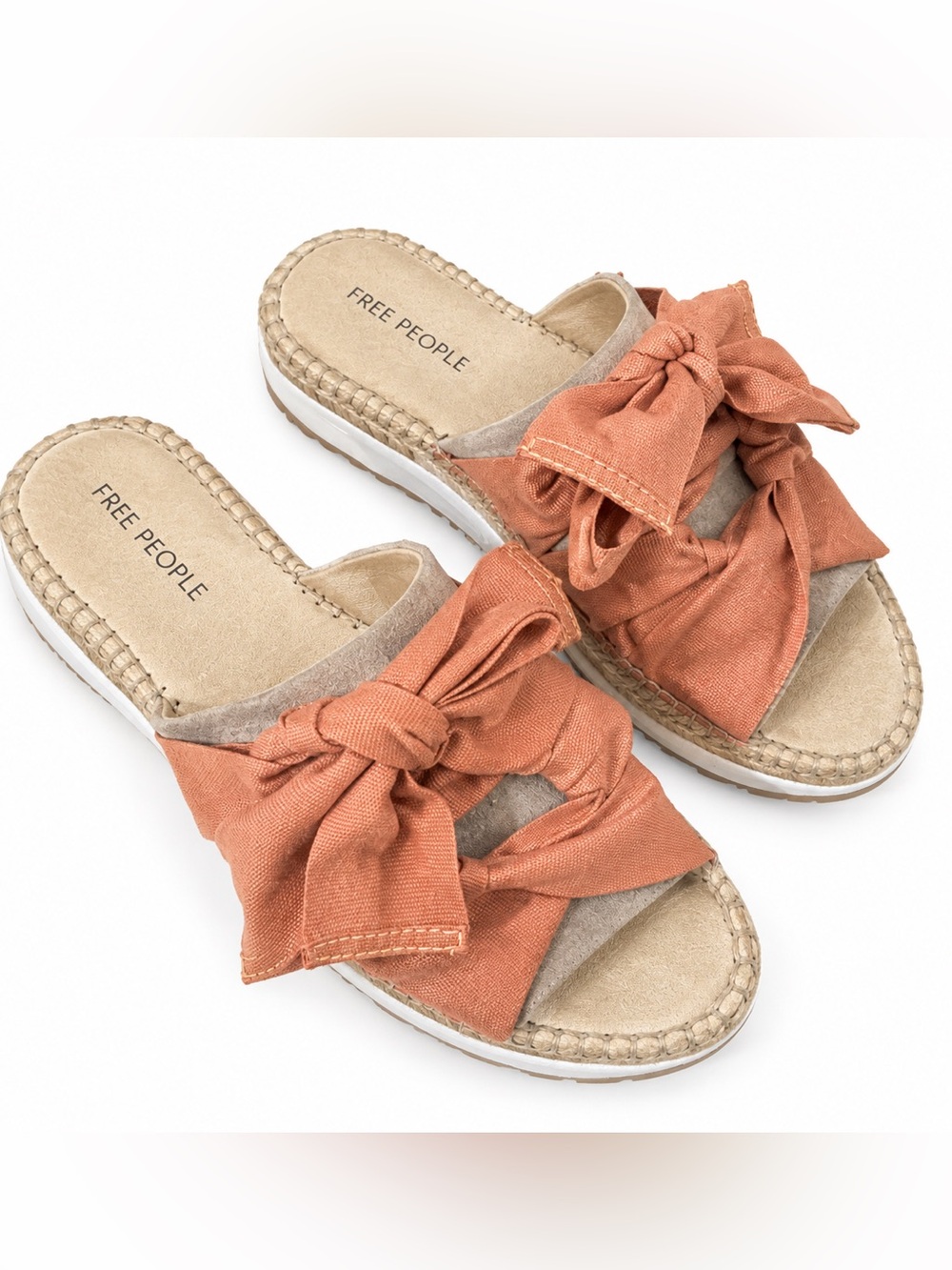 Free People Chapmin Sport Sandal Orange Wedge EU 36